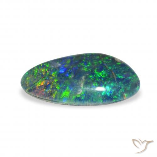 Triplete de ópalo Multicolor natural de 3.32 ct, Elegante, Opaco