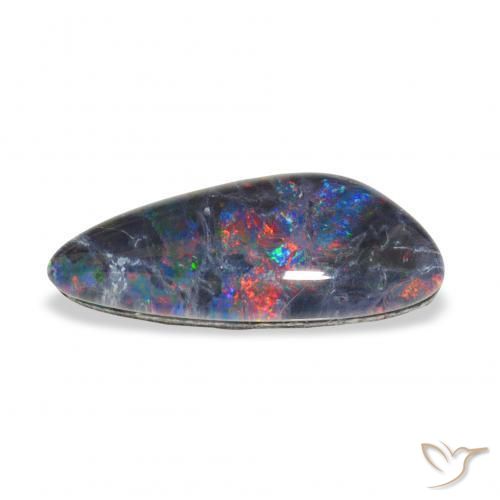 Triplete de ópalo Multicolor natural de 4.04 ct, Elegante, Opaco