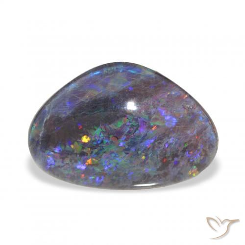Triplete de ópalo Multicolor natural de 6.63 ct, Elegante, Opaco