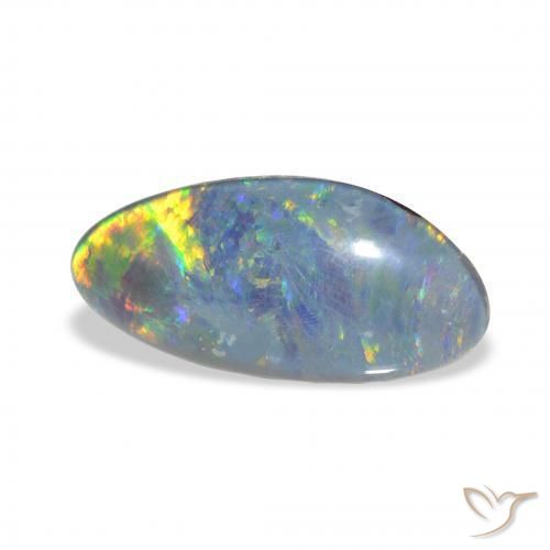 Triplete de ópalo Multicolor natural de 3.48 ct, Elegante, Opaco
