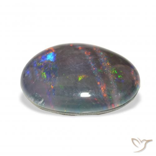 Triplete de ópalo Multicolor natural de 9.45 ct, Forma elegante, Opaco