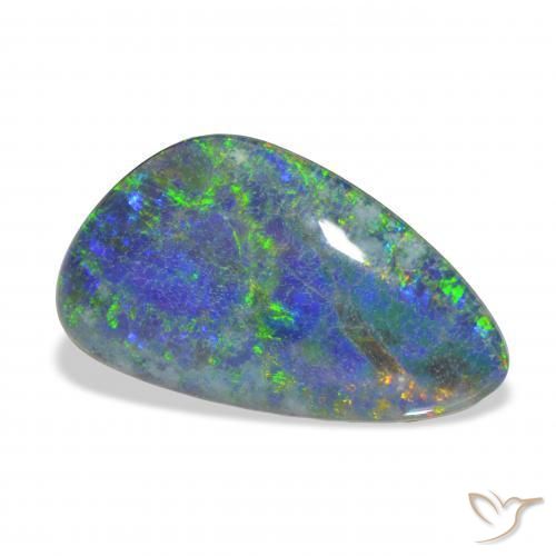 Triplete de ópalo Multicolor natural de 7.02 ct, Elegante, Opaco