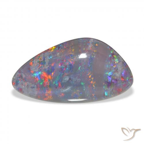 Triplete de ópalo Multicolor natural de 8.07 ct, Elegante, Opaco