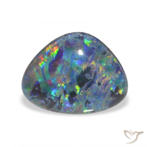 3.92ct Multicolor Triplete de ópalo Piedras Preciosas, Elegante, Opaco