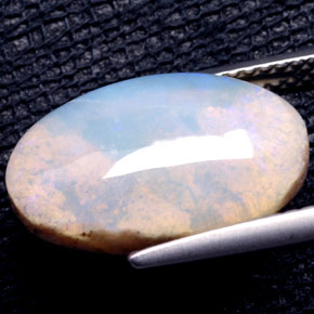 Ópalo multicolor natural de 4,49 ct, transparente, transparente / translúcido