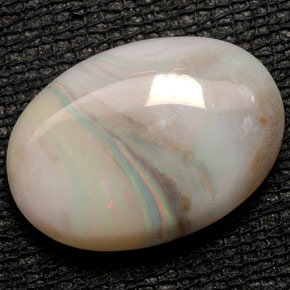Ópalo multicolor natural de 6,06 ct, transparente, transparente / translúcido