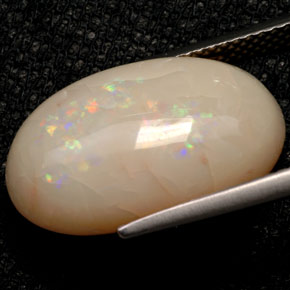 Ópalo multicolor natural de 7,70 ct, transparente, transparente / translúcido