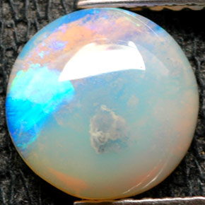 Ópalo multicolor natural de 1,11 ct, transparente, transparente / translúcido