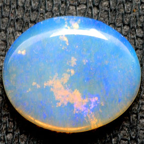 Ópalo multicolor natural de 1,54 ct, transparente, transparente / translúcido