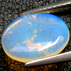 Ópalo multicolor natural de 1,54 ct, transparente, transparente / translúcido