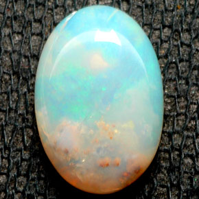Ópalo multicolor natural de 1,68 ct, transparente, transparente / translúcido