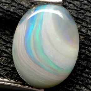 Ópalo multicolor natural de 1,32 ct, corte óvalo, opaco