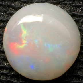 Ópalo multicolor natural de 0,52 ct, corte redondo, opaco