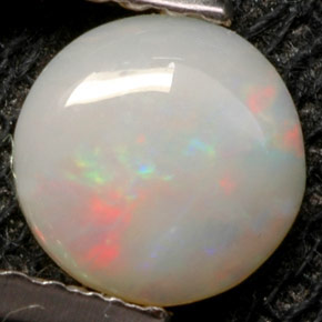 Ópalo multicolor natural de 0,52 ct, corte redondo, opaco