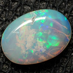 Ópalo multicolor natural de 0,36 ct, corte óvalo, opaco