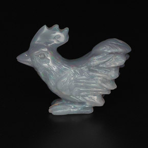 Ópalo multicolor natural de 10,28 ct, forma elegante, opaco