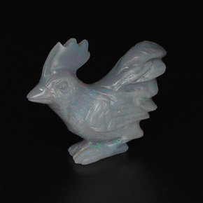 Ópalo multicolor natural de 10,28 ct, forma elegante, opaco