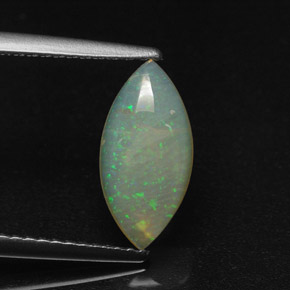 Ópalo multicolor natural de 1,31 ct, marquesa, transparente