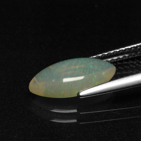 Ópalo multicolor natural de 1,31 ct, marquesa, transparente