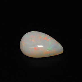 Ópalo multicolor natural de 0,86 ct, en forma de pera, opaco