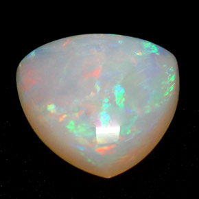 Ópalo multicolor natural de 0,68 ct, transparente, transparente / translúcido