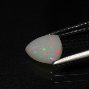 Ópalo multicolor natural de 0,58 ct, transparente, transparente / translúcido