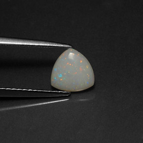 Ópalo multicolor natural de 0,46 ct, transparente, transparente / translúcido