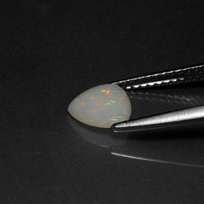 Ópalo multicolor natural de 0,46 ct, transparente, transparente / translúcido