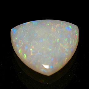 Ópalo multicolor natural de 0,49 ct, transparente, transparente / translúcido