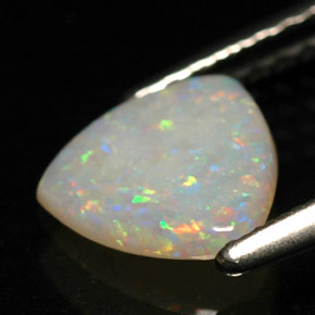 Ópalo multicolor natural de 0,49 ct, transparente, transparente / translúcido
