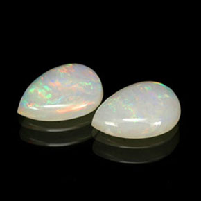 Gemas de ópalo multicolor natural de  ct, transparente, transparente / translúcido
