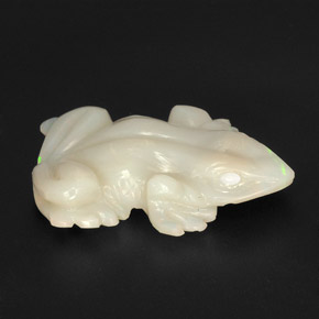 Ópalo multicolor natural de 24,78 ct, forma elegante, opaco