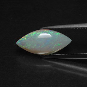Ópalo multicolor natural de 1,56 ct, transparente, transparente / translúcido