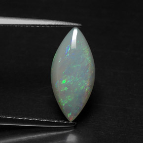 Ópalo multicolor natural de 1,56 ct, transparente, transparente / translúcido