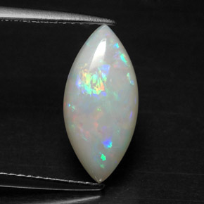 Ópalo multicolor natural de 2,22 ct, transparente, transparente / translúcido