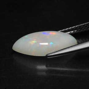 Ópalo multicolor natural de 2,22 ct, transparente, transparente / translúcido