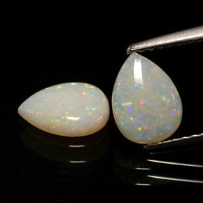 Gemas de ópalo multicolor natural de  ct, transparente, transparente / translúcido