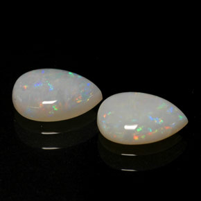Gemas de ópalo multicolor natural de  ct, transparente, transparente / translúcido