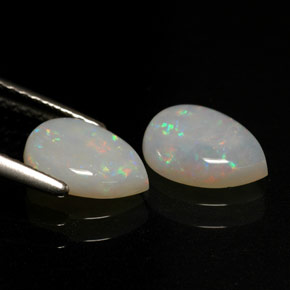 Gemas de ópalo multicolor natural de  ct, transparente, transparente / translúcido