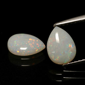 Gemas de ópalo multicolor natural de  ct, transparente, transparente / translúcido