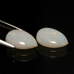 Gemas de ópalo multicolor natural de  ct, transparente, transparente / translúcido