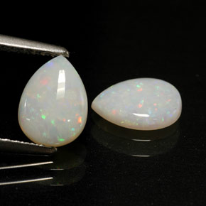Gemas de ópalo multicolor natural de  ct, transparente, transparente / translúcido