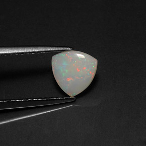 Ópalo multicolor natural de 0,45 ct, transparente, transparente / translúcido