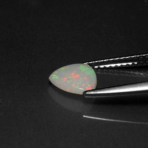 Ópalo multicolor natural de 0,45 ct, transparente, transparente / translúcido