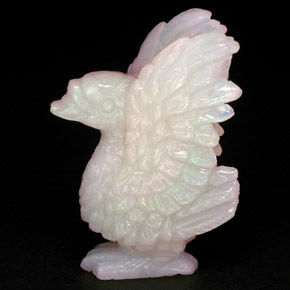 Ópalo multicolor natural de 20,61 ct, forma elegante, opaco