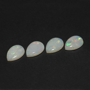 Gemas de ópalo multicolor natural de  ct, transparente, transparente / translúcido