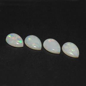 Gemas de ópalo multicolor natural de  ct, transparente, transparente / translúcido