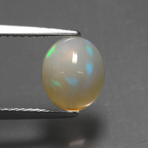 Ópalo multicolor natural de 2,07 ct, transparente, transparente / translúcido
