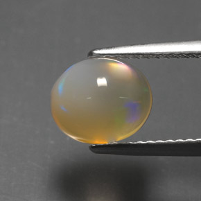 Ópalo multicolor natural de 2,07 ct, transparente, transparente / translúcido