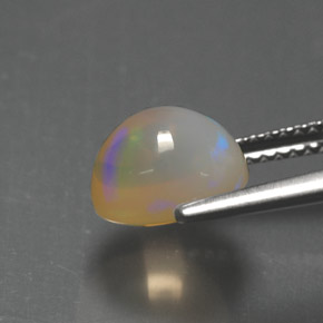 Ópalo multicolor natural de 2,07 ct, transparente, transparente / translúcido